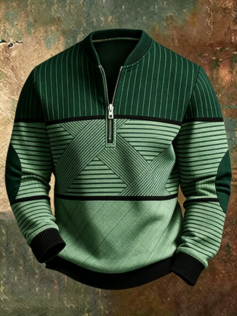 Viktor | Suéter Elegante para Hombre con Media Cremallera