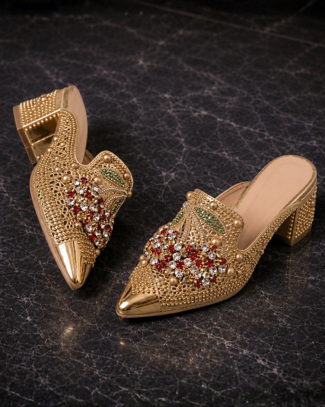 Gilda | Tacon con Cristales y Detalle de Cereza para Mujer
