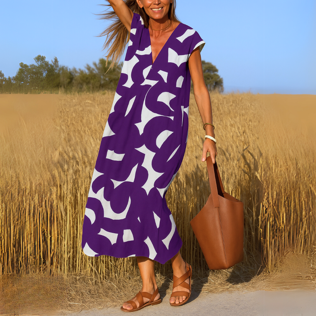 Valérie | Vestido fluido con escote en V para Mujer