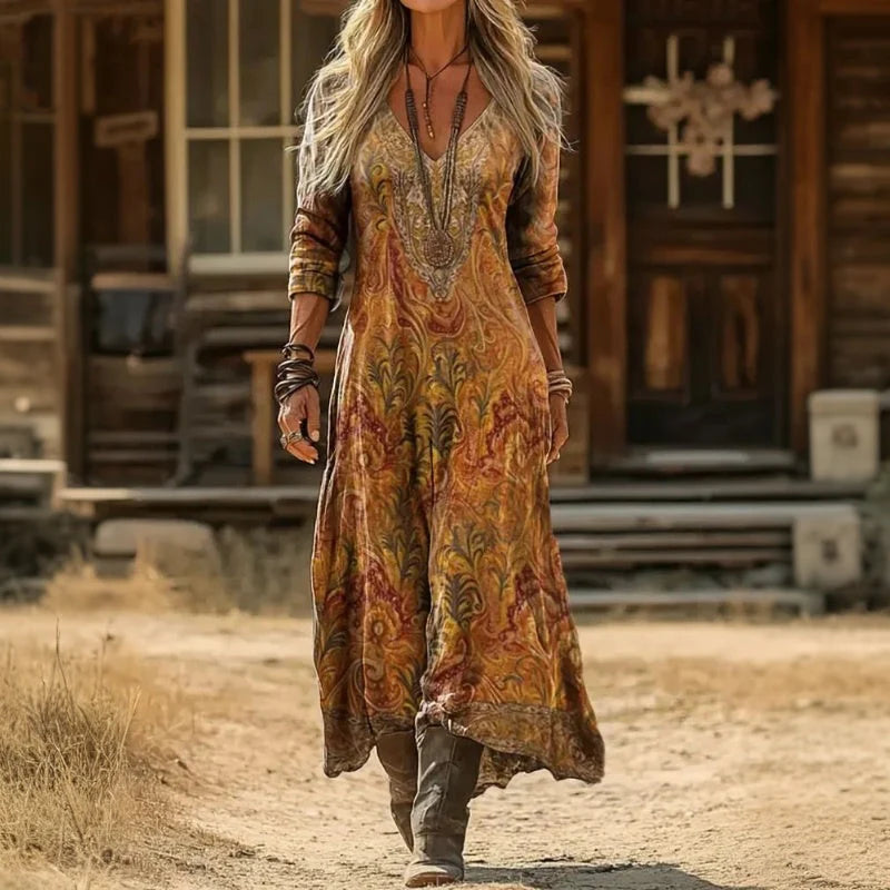 Eliana | Vestido Maxi Bohemio Fluyente para Mujer