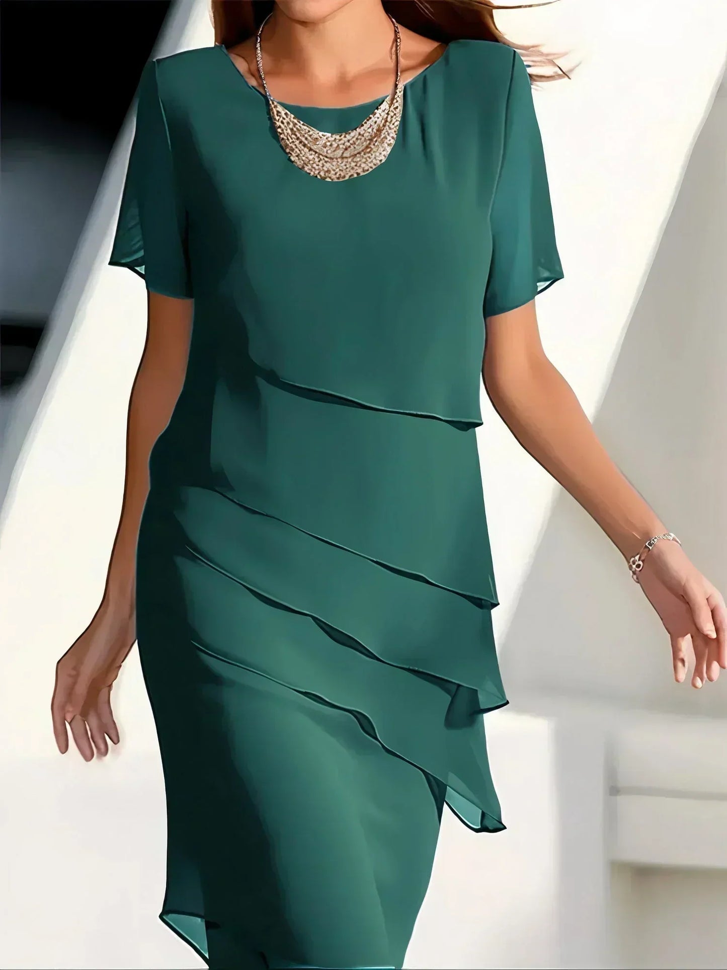 Monika™ | Elegante vestido midi con control de abdomen