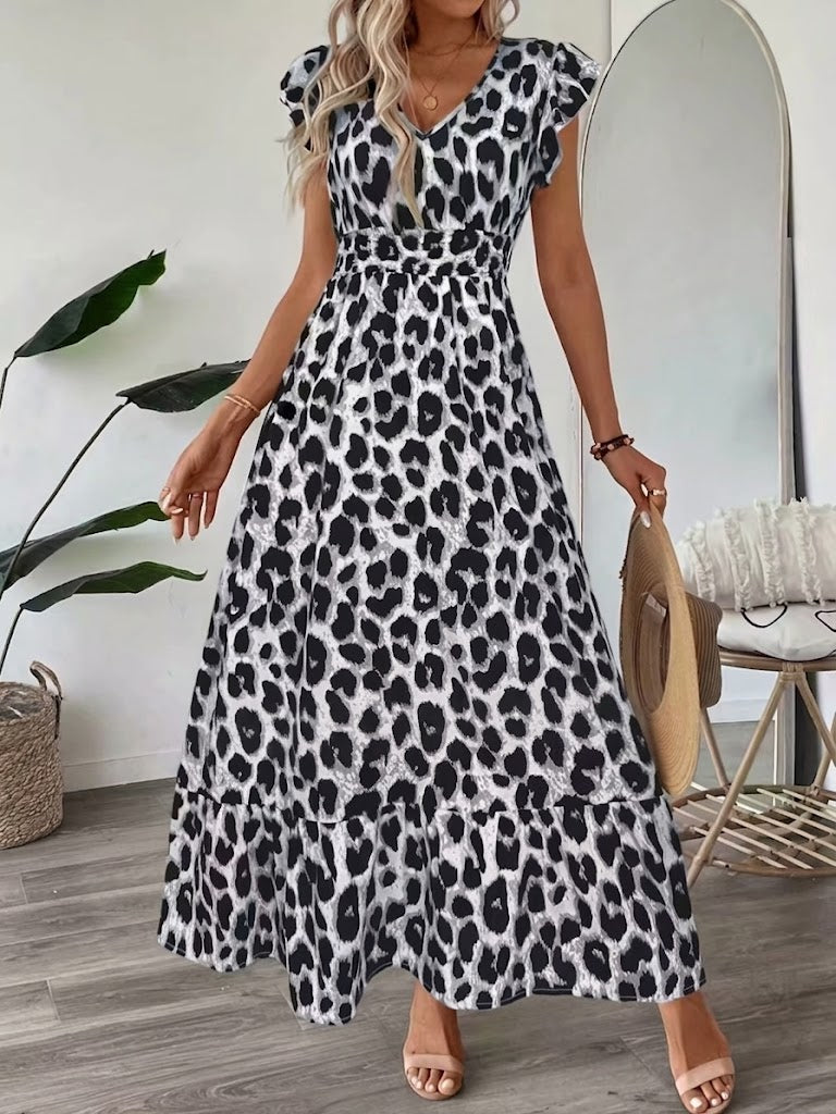 Candela - Vestido maxi barroco con escote en V para Mujer