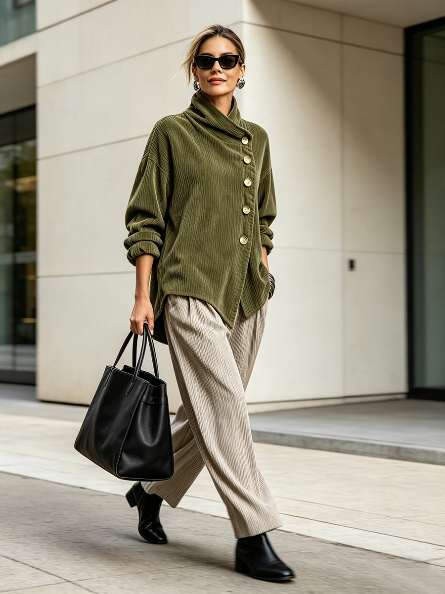 Capucine | Suéter de terciopelo con cuello alto para Mujer