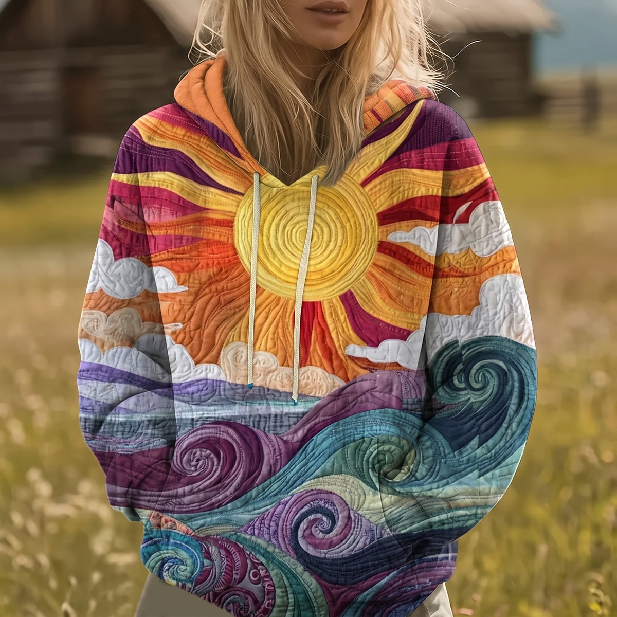 Dahlia | Sudadera con estampado de amanecer para Mujer