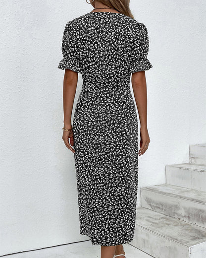Jeanne™ | Vestido con estampado floral de manga corta