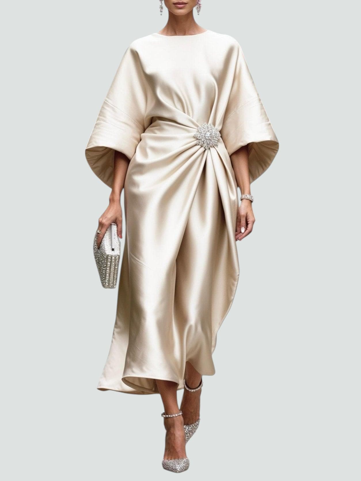 Albertine – Elegante vestido largo de satén de Mujer