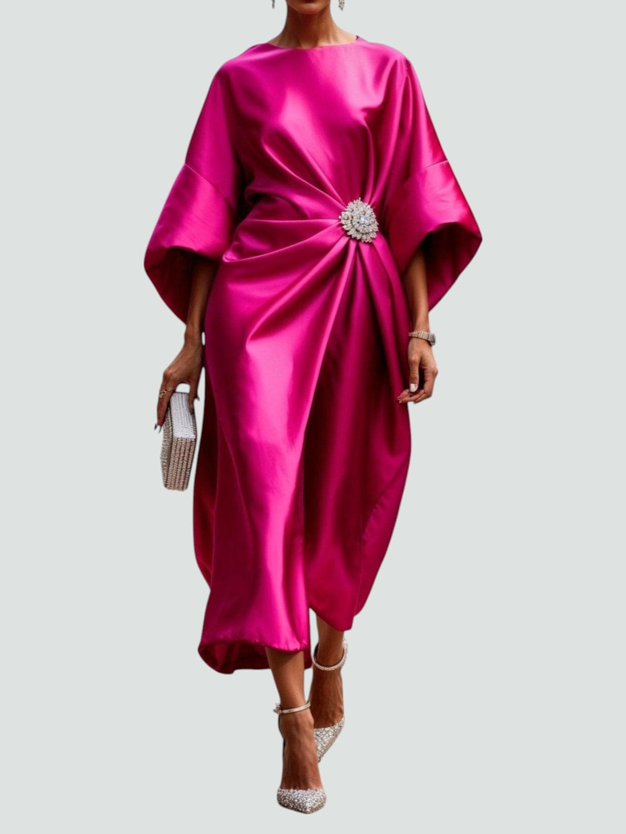 Albertine – Elegante vestido largo de satén de Mujer