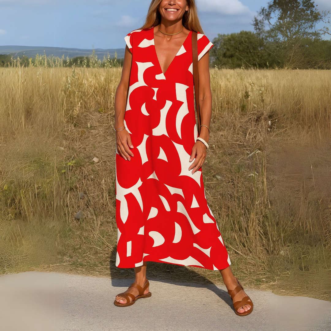Valérie | Vestido fluido con escote en V para Mujer