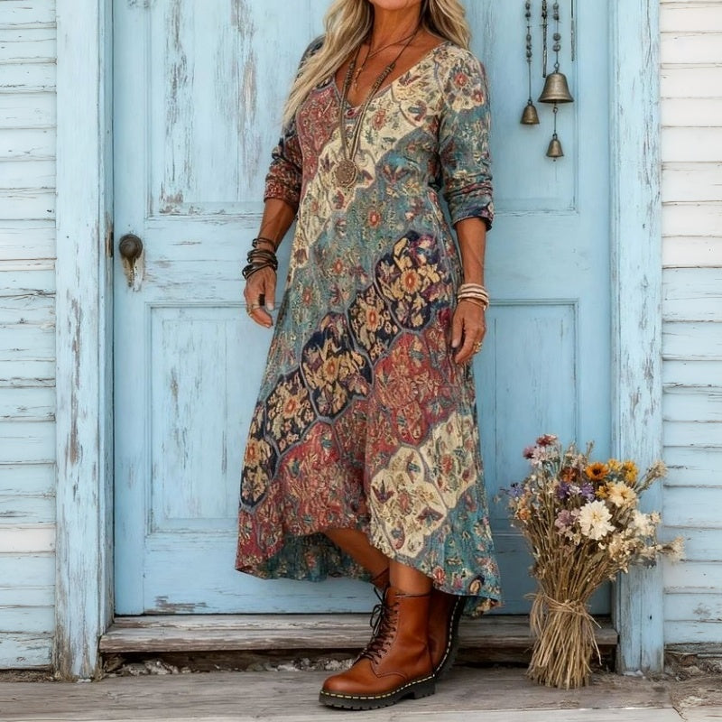 Eliana | Vestido Maxi Bohemio Fluyente para Mujer