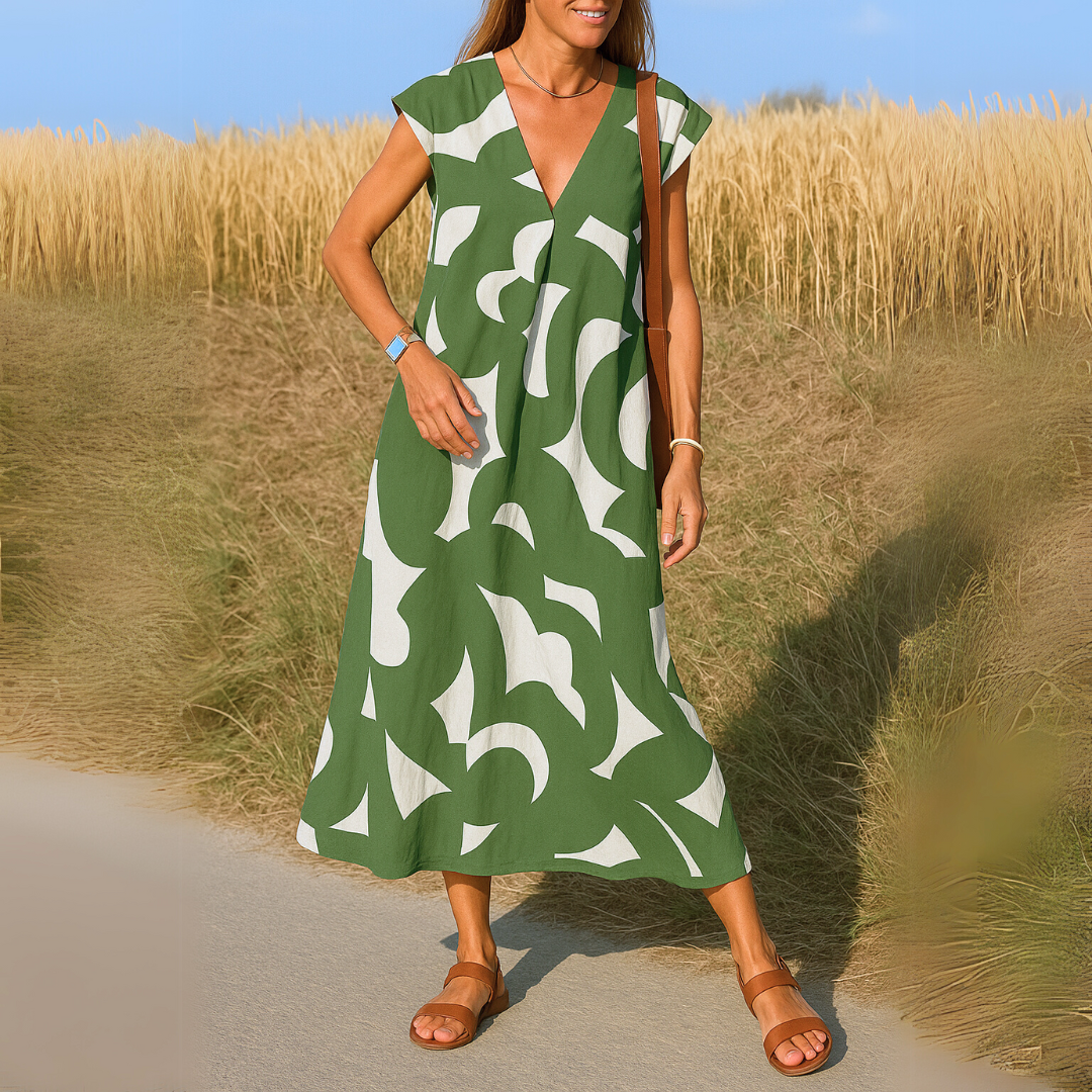 Valérie | Vestido fluido con escote en V para Mujer