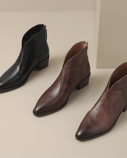 Lina - Botas elegantes de tacón de bloque hasta la rodilla para mujer