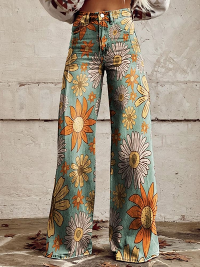 Olivia | Pantalones flores retro