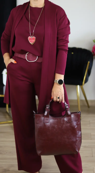 GABRIELLA | Conjunto de 3 piezas con cárdigan largo: Comodidad elegante y estilo versátil para cualquier ocasión
