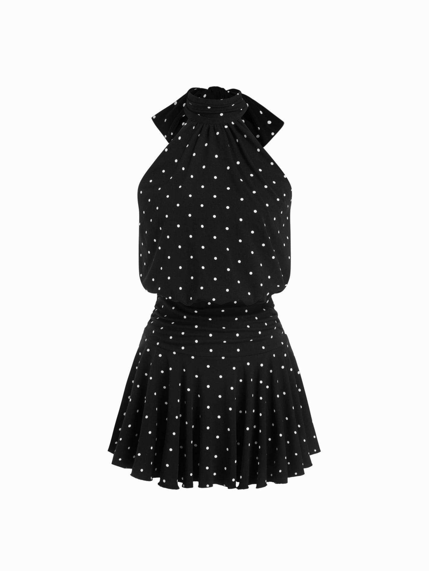 Griselda - Minivestido sin mangas con cuello alto y bufanda para Mujer