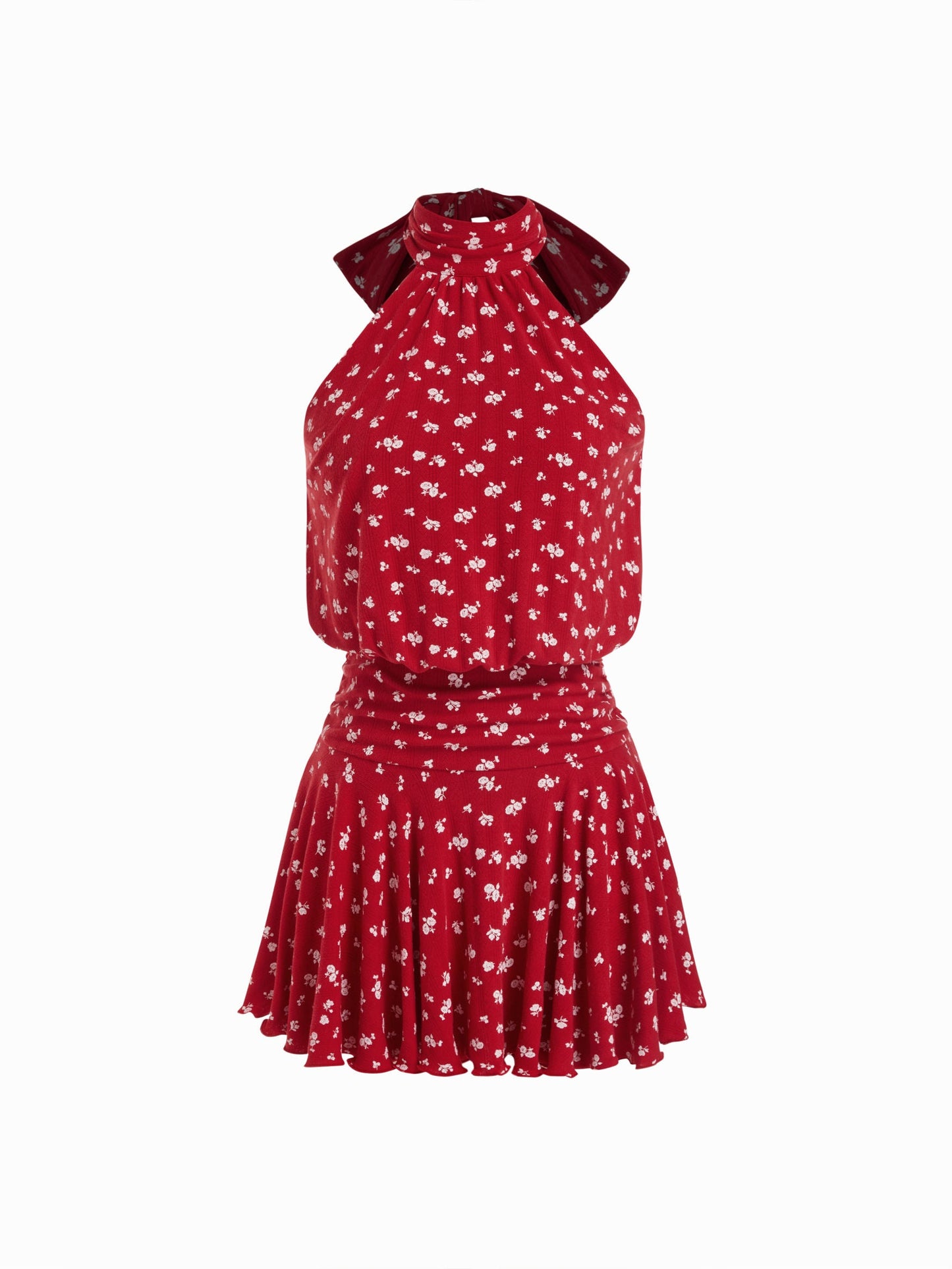 Griselda - Minivestido sin mangas con cuello alto y bufanda para Mujer