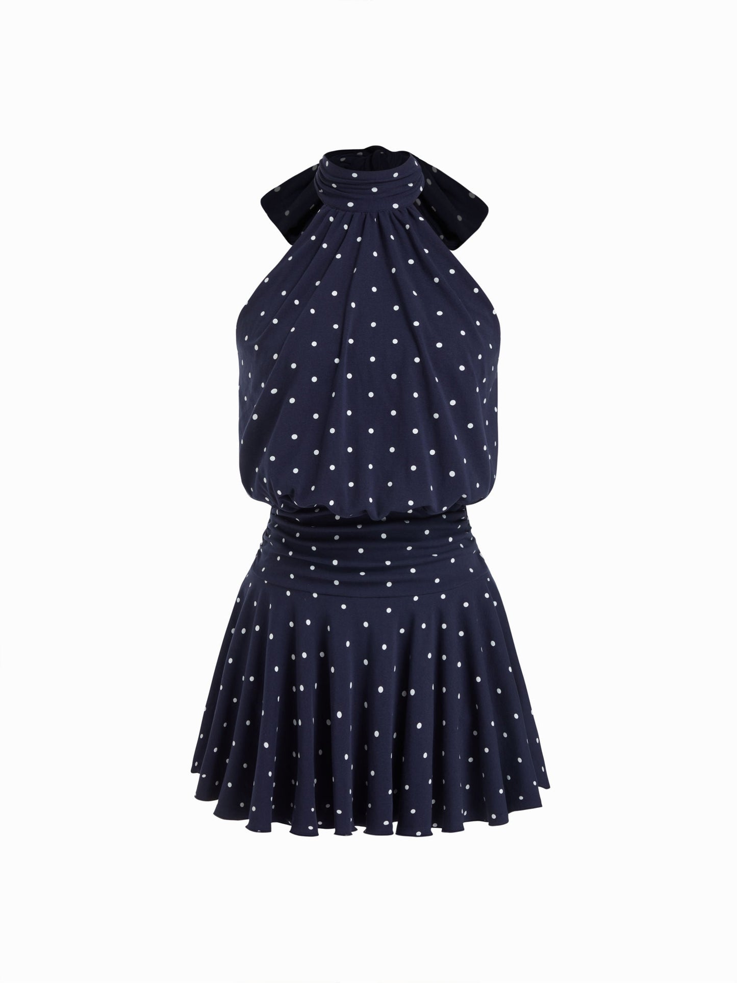 Griselda - Minivestido sin mangas con cuello alto y bufanda para Mujer