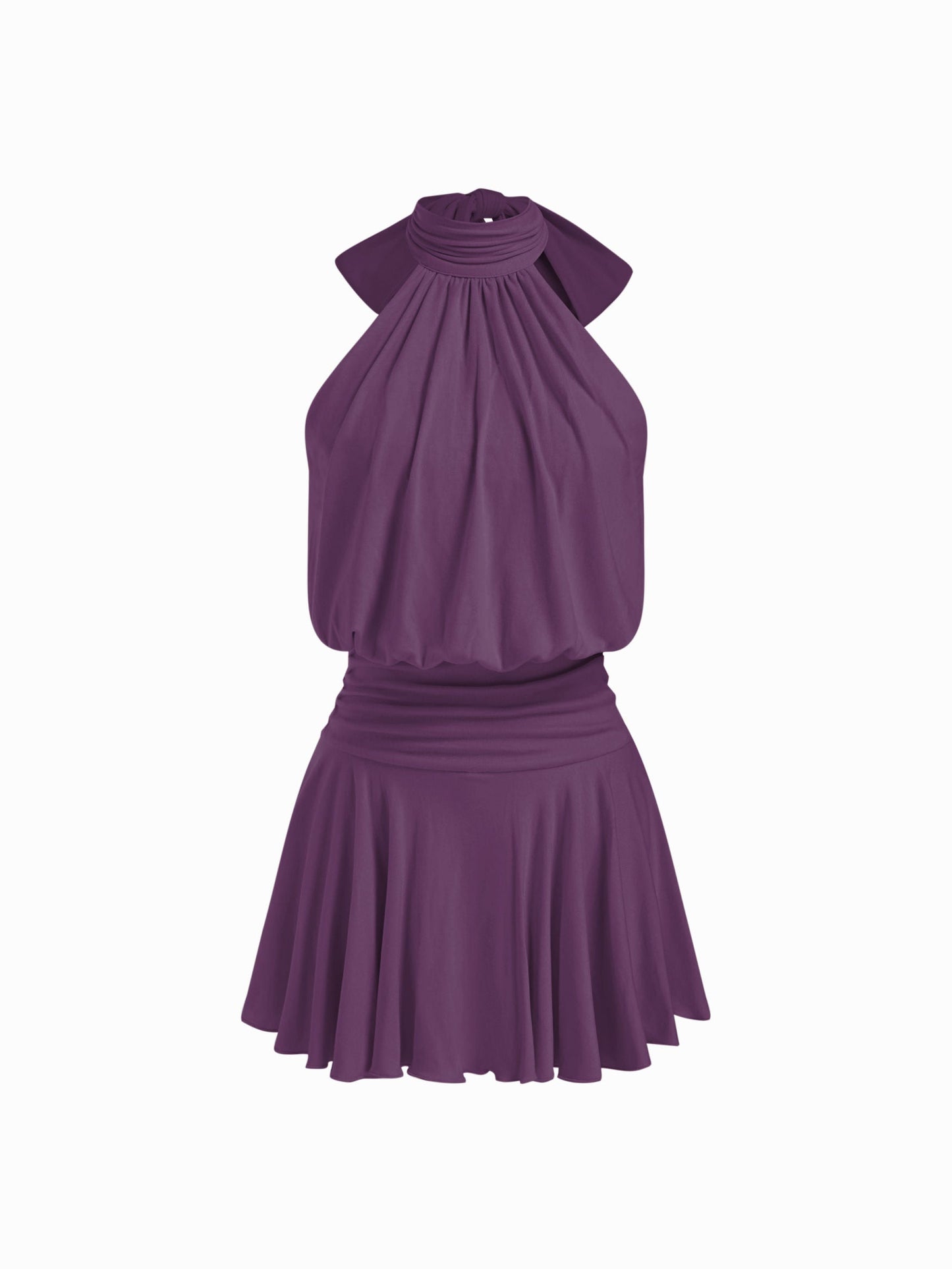 Griselda - Minivestido sin mangas con cuello alto y bufanda para Mujer