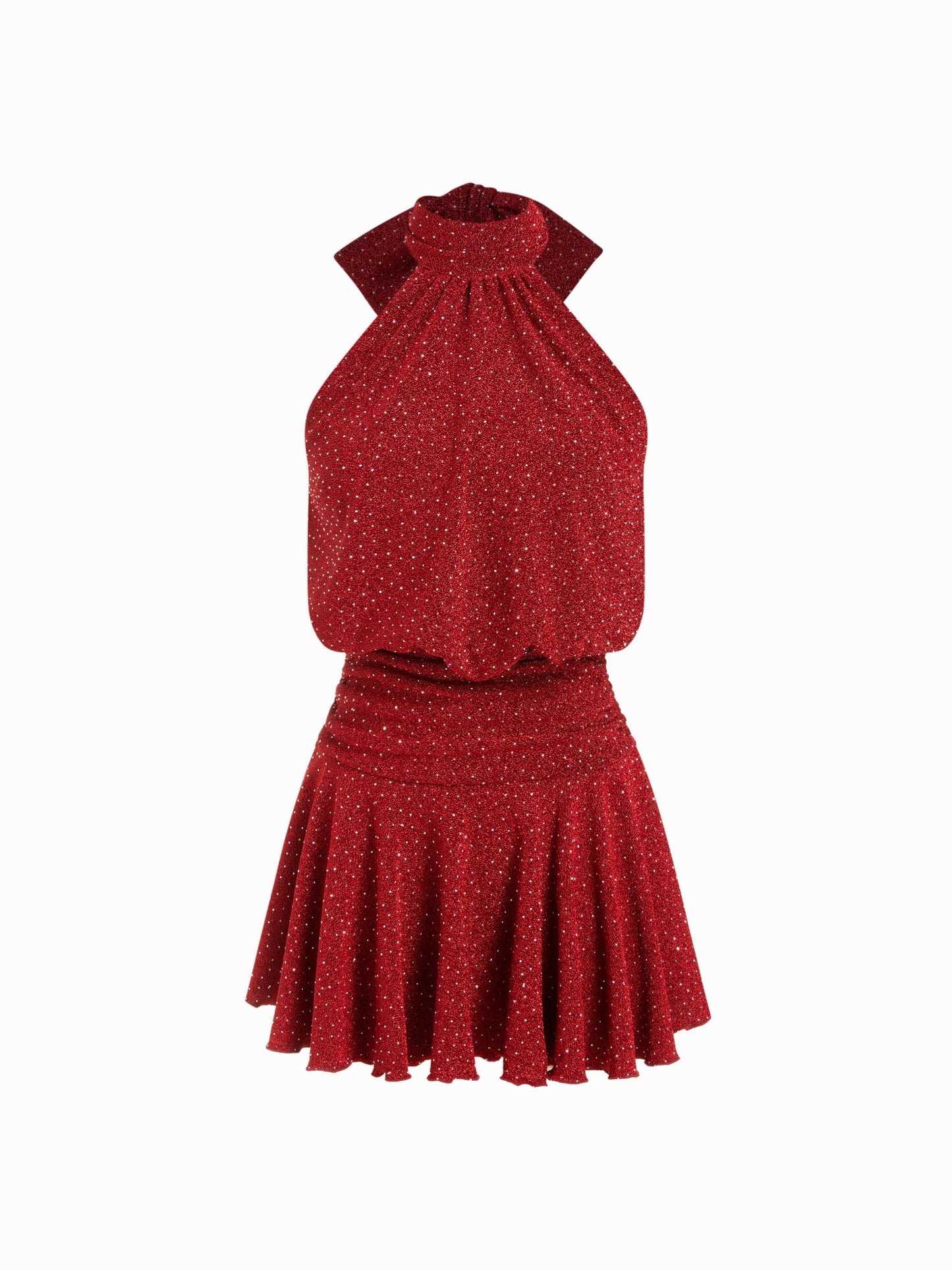 Griselda - Minivestido sin mangas con cuello alto y bufanda para Mujer