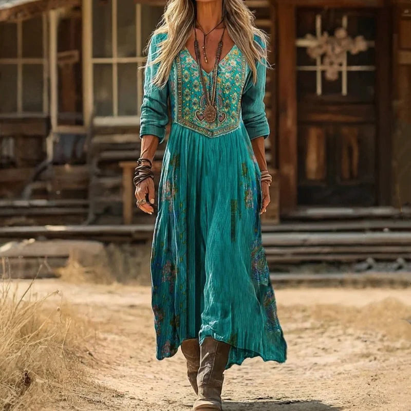 Eliana | Vestido Maxi Bohemio Fluyente para Mujer