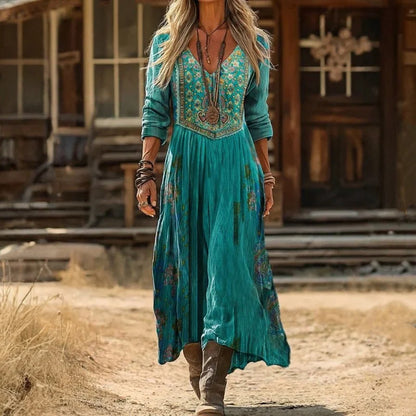 Eliana | Vestido Maxi Bohemio Fluyente para Mujer