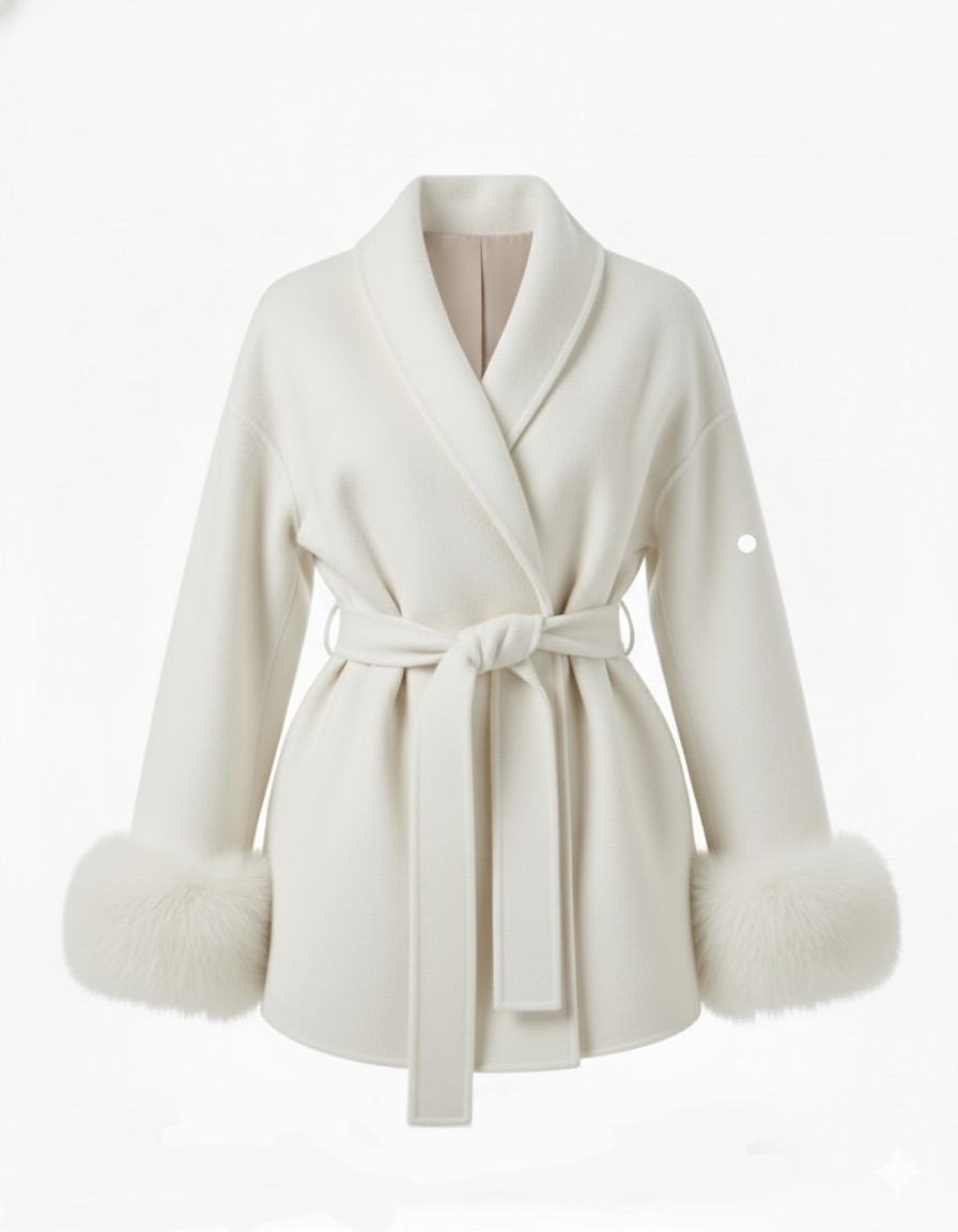 Arctic Grace | Elegante abrigo de lana