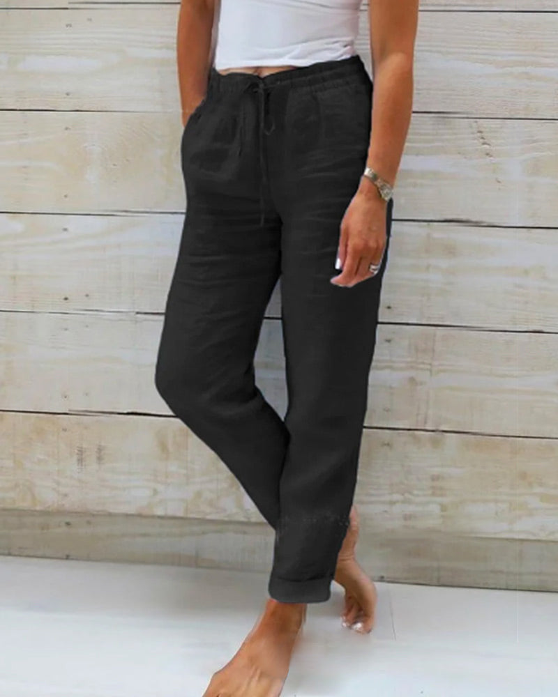 PANTALÓN ESTERALDA CON CINTURA ELÁSTICA