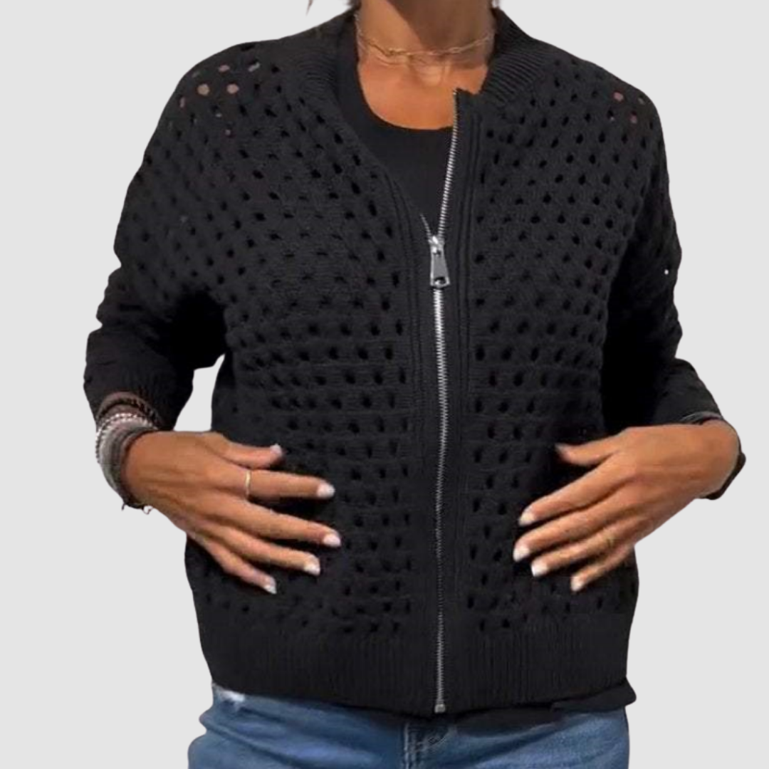 Desiré | Cárdigan de punto premium con cremallera para Mujer