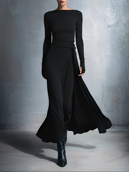 Naiara ❘ Vestido maxi con nudo lateral para Mujer