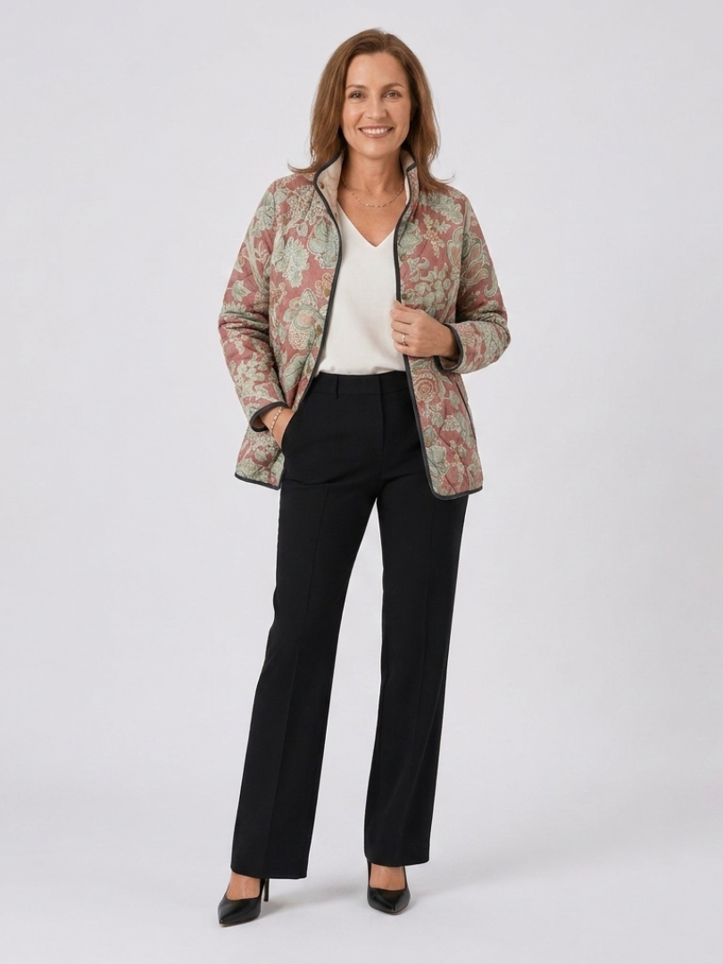 DELACROIX | Chaqueta Acolchada Damas Terracota Pauline