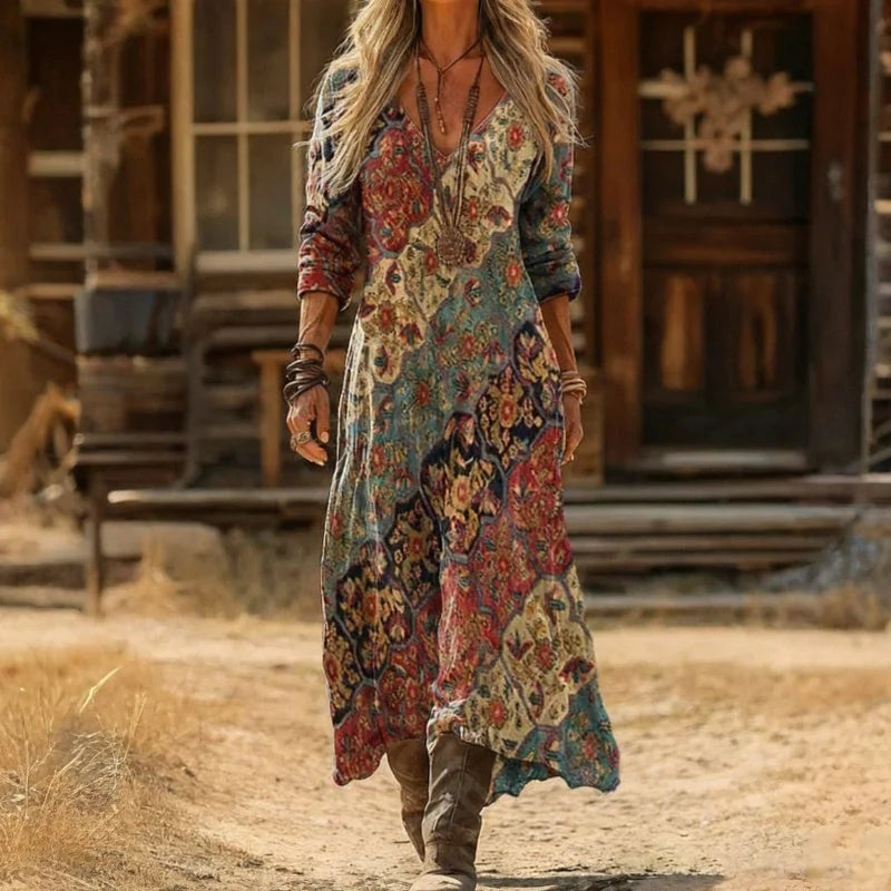 Eliana | Vestido Maxi Bohemio Fluyente para Mujer