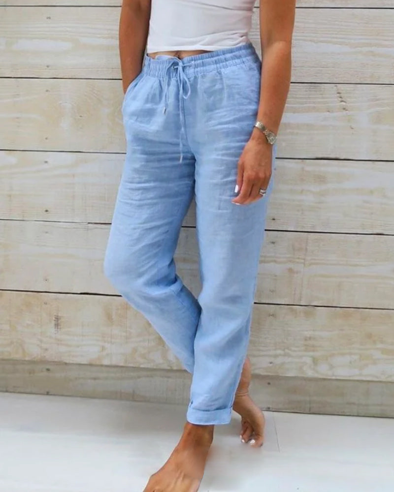 PANTALÓN ESTERALDA CON CINTURA ELÁSTICA