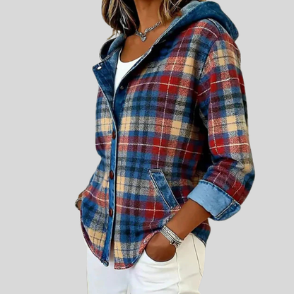 Kestrel | Chaqueta de Cuadros con Capucha para Mujer