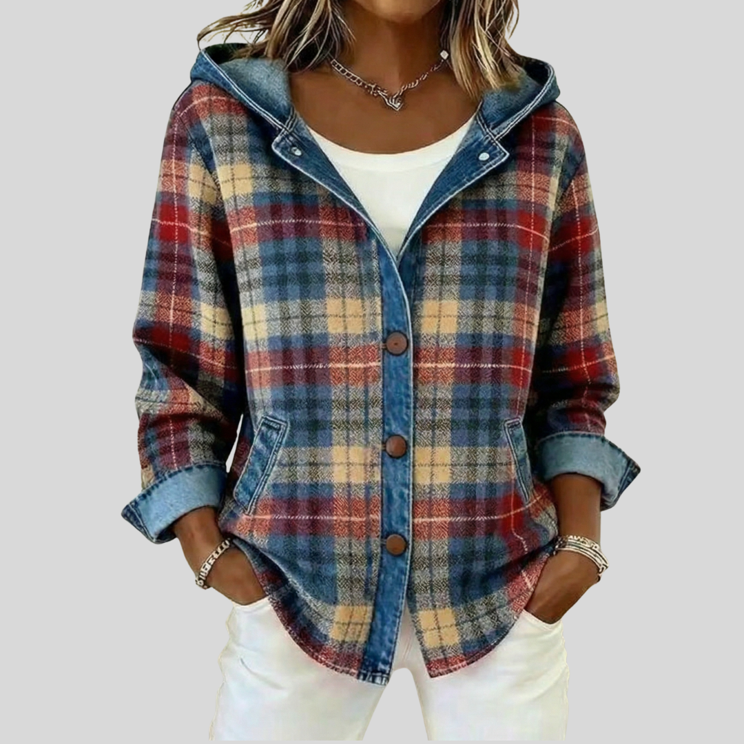 Kestrel | Chaqueta de Cuadros con Capucha para Mujer