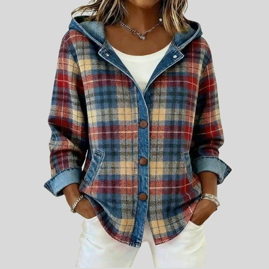 Kestrel | Chaqueta de Cuadros con Capucha para Mujer