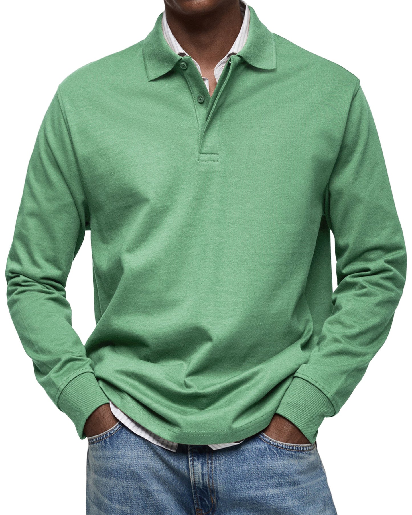 KOELMAN | POLO DE MANGA LARGA DE LUJO PARA HOMBRE