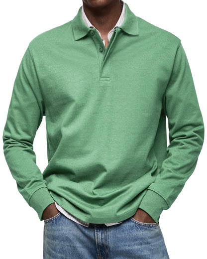 KOELMAN | POLO DE MANGA LARGA DE LUJO PARA HOMBRE