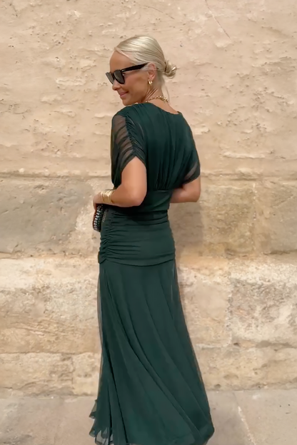 Alondra - Vestido Largo con Estampado Floral Fantasía y Escote en V para Mujer