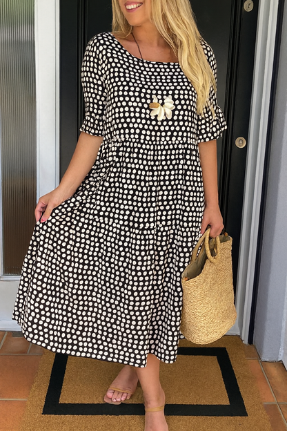 Zerelle | Vestido Midi de Manga Corta para Mujer