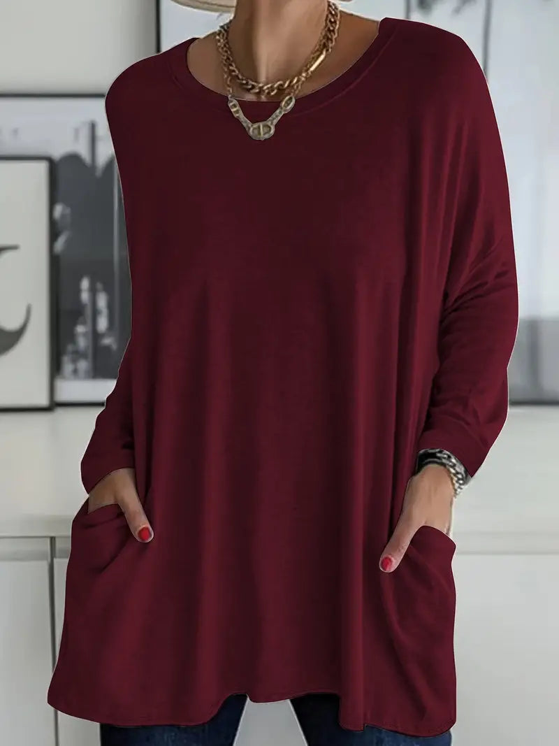 Victoria – Top largo mujer con elegancia relajada