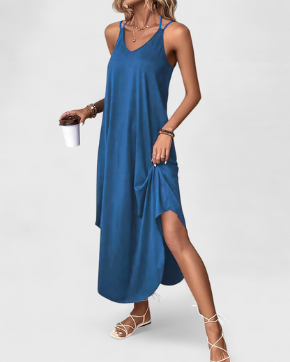Anaelle - Camisola larga y fluida con tirantes finos