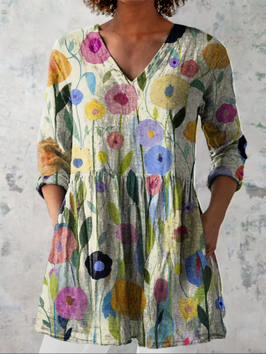 Louise | Blusa Larga con Escote en V para Mujer