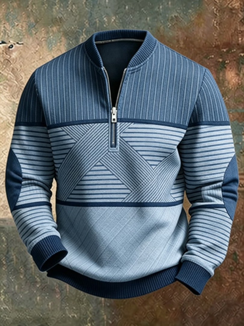 Viktor | Suéter Elegante para Hombre con Media Cremallera