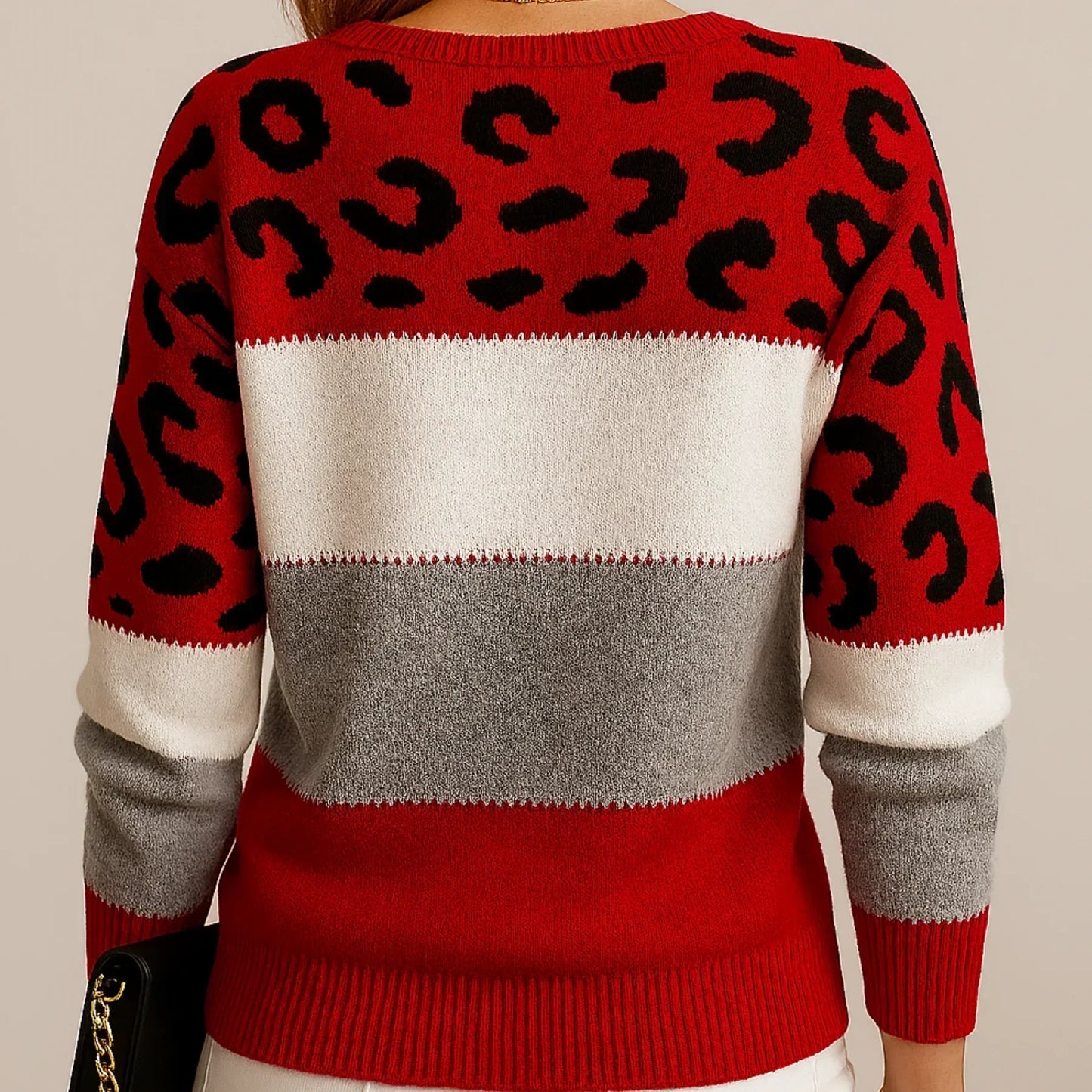 Pasca™ | Suéter de punto con estampado de leopardo