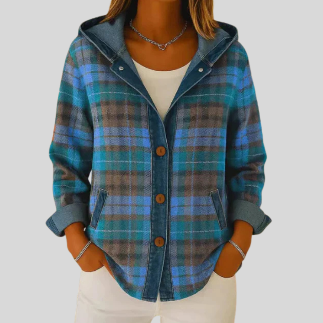 Kestrel | Chaqueta de Cuadros con Capucha para Mujer