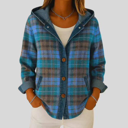 Kestrel | Chaqueta de Cuadros con Capucha para Mujer