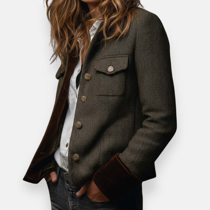 Anais | Chaqueta elegante con detalles de terciopelo