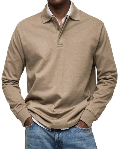KOELMAN | POLO DE MANGA LARGA DE LUJO PARA HOMBRE