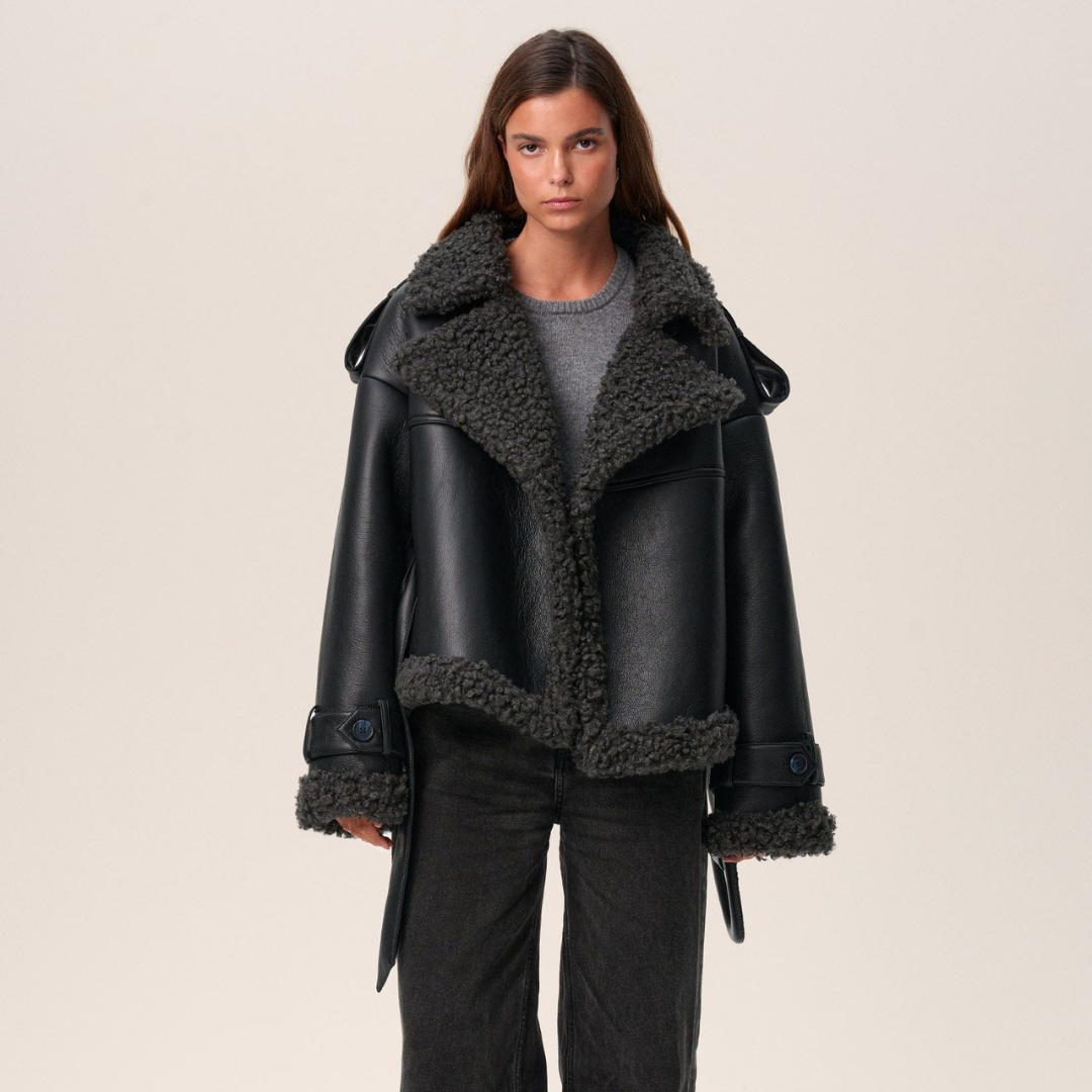 Elvira | Abrigo de Shearling con Cinturón