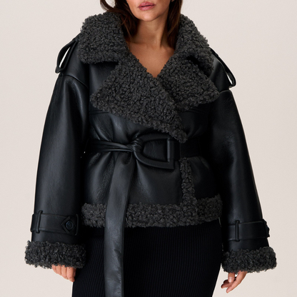 Elvira | Abrigo de Shearling con Cinturón