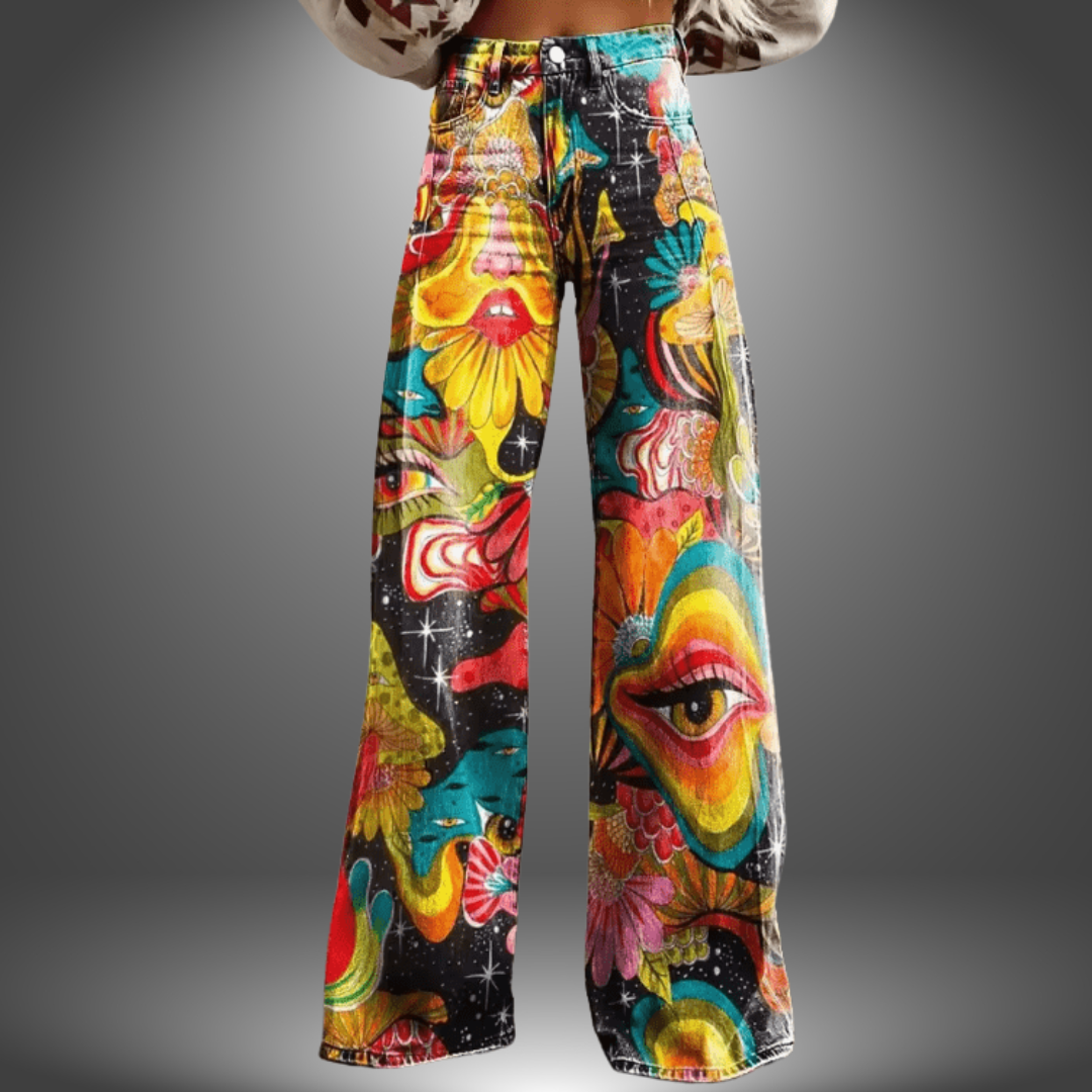 Olivia | Pantalones artísticos premium retro